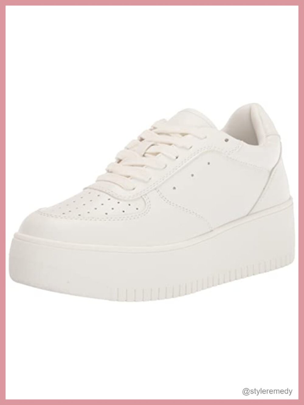 Women's Vegan Leather Platform Lace-Up Sneakers